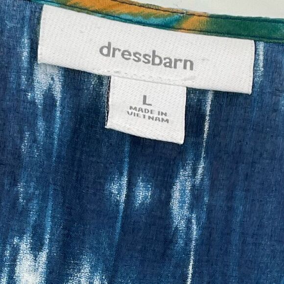 Dressbarn size large boho tie died tunic beaded neckline. - Picture 3 of 7